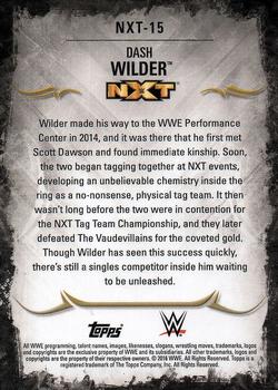2016 Topps WWE Undisputed - NXT Prospects #NXT-15 Dash Wilder Back