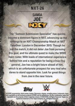 2016 Topps WWE Undisputed - NXT Prospects #NXT-26 Samoa Joe Back