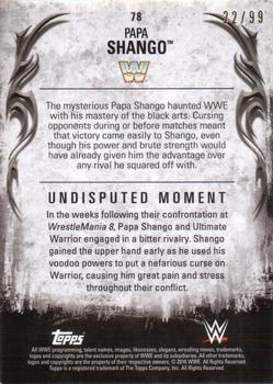 2016 Topps WWE Undisputed - Bronze #78 Papa Shango Back