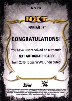 2016 Topps WWE Undisputed - Autographs Gold #UA-FB Finn Bálor Back