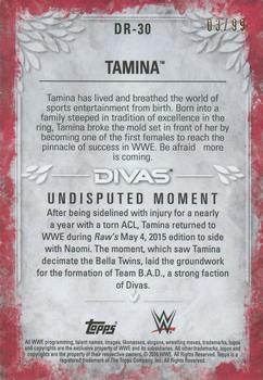 2016 Topps WWE Undisputed - Divas Revolution Bronze #DR-30 Tamina Back