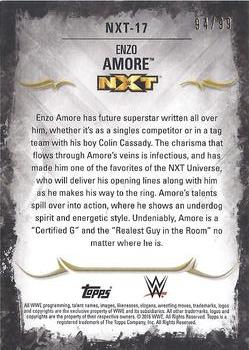 2016 Topps WWE Undisputed - NXT Prospects Bronze #NXT-17 Enzo Amore Back