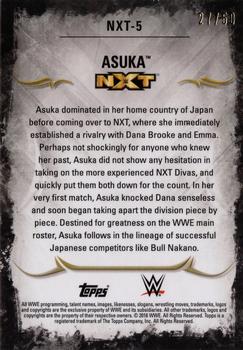 2016 Topps WWE Undisputed - NXT Prospects Silver #NXT-5 Asuka Back