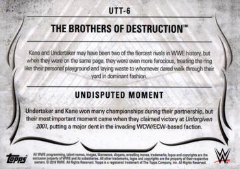2016 Topps WWE Undisputed - Tag Teams #UTT-6 The Brothers of Destruction Back