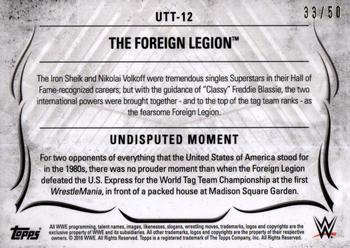 2016 Topps WWE Undisputed - Tag Teams #UTT-12 The Foreign Legion Back