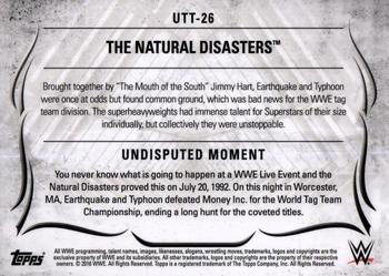 2016 Topps WWE Undisputed - Tag Teams #UTT-26 The Natural Disasters Back
