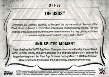 2016 Topps WWE Undisputed - Tag Teams #UTT-38 The Usos Back