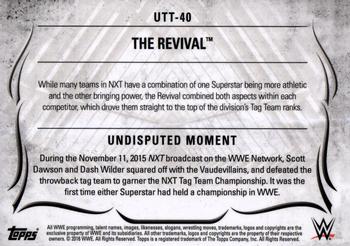 2016 Topps WWE Undisputed - Tag Teams #UTT-40 The Revival Back