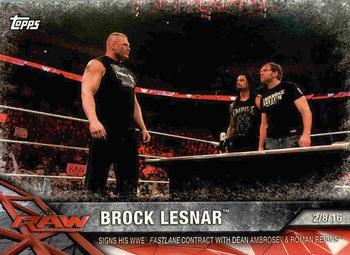 2017 Topps WWE Road To Wrestlemania #20 Brock Lesnar Front