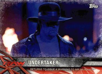 2017 Topps WWE Road To Wrestlemania #34 Undertaker Front