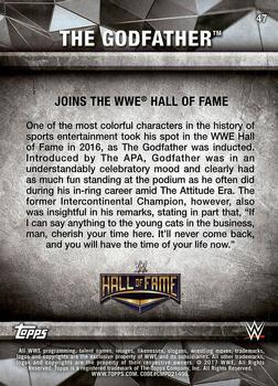 2017 Topps WWE Road To Wrestlemania #47 The Godfather Back