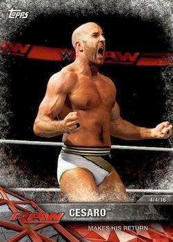 2017 Topps WWE Road To Wrestlemania #72 Cesaro Front