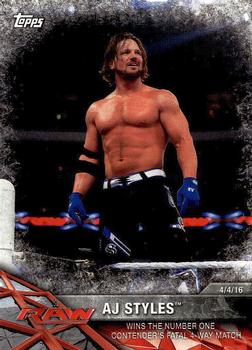 2017 Topps WWE Road To Wrestlemania #73 AJ Styles Front