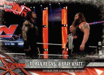2017 Topps WWE Road To Wrestlemania #77 Roman Reigns / Bray Wyatt Front