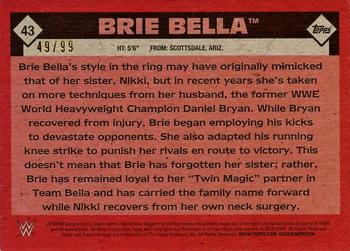 2016 Topps WWE Heritage - Bronze #43 Brie Bella Back