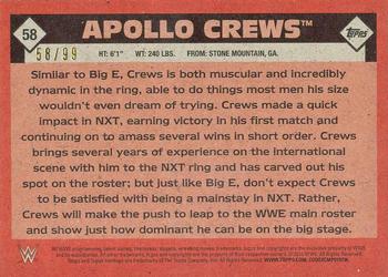 2016 Topps WWE Heritage - Bronze #58 Apollo Crews Back