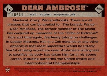 2016 Topps WWE Heritage - Silver #12 Dean Ambrose Back