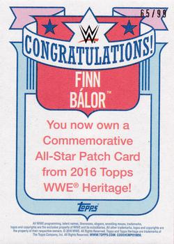 2016 Topps WWE Heritage - Commemorative All-Star Patches Bronze #NNO Finn Bálor Back