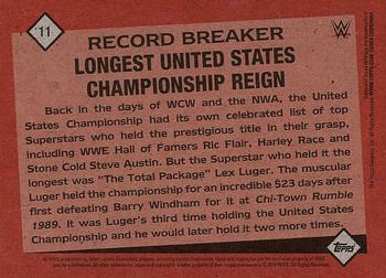 2016 Topps WWE Heritage - Record Breakers #11 Lex Luger Back