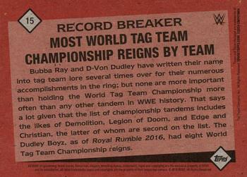 2016 Topps WWE Heritage - Record Breakers #15 The Dudley Boyz Back