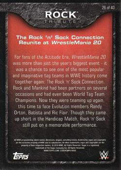 2016 Topps WWE Heritage - The Rock Tribute #26 The Rock Back