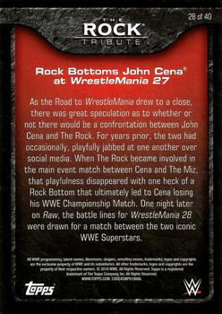 2016 Topps WWE Heritage - The Rock Tribute #28 The Rock Back