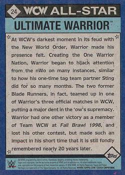 2016 Topps WWE Heritage - WCW/nWo All-Stars #24 Ultimate Warrior Back