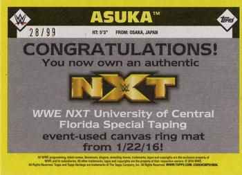2016 Topps WWE Heritage - NXT - University of Central Florida Special Taping Relic Bronze #NNO Asuka Back