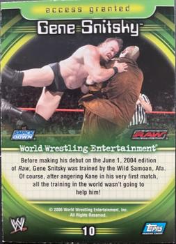 2006 Topps WWE Insider English (UK) #10 Gene Snitsky Back
