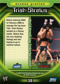 2006 Topps WWE Insider English (UK) #38 Trish Stratus Back