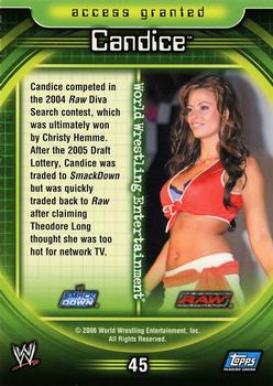 2006 Topps WWE Insider English (UK) #45 Candice Back