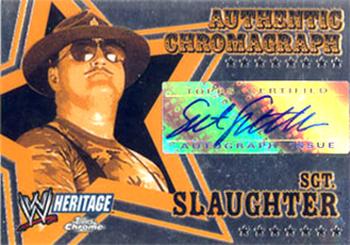 2006 Topps Heritage Chrome WWE - Autographs #NNO Sgt. Slaughter Front
