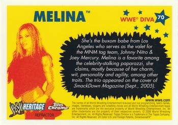 2006 Topps Heritage Chrome WWE - Refractors #70 Melina Back