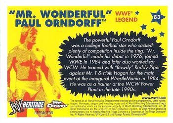 2006 Topps Heritage Chrome WWE - Refractors #83 Mr. Wonderful Paul Orndorff Back