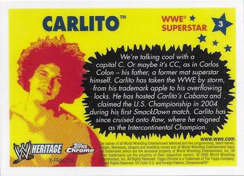 2006 Topps Heritage Chrome WWE - X-Refractors #3 Carlito Back