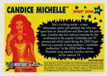 2006 Topps Heritage Chrome WWE - X-Refractors #68 Candice Michelle Back