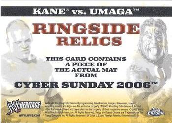 2007 Topps Chrome Heritage II WWE - Ring Side Relics #NNO Kane / Umaga Back