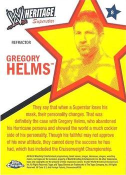 2007 Topps Chrome Heritage II WWE - Refractors #8 Gregory Helms Back
