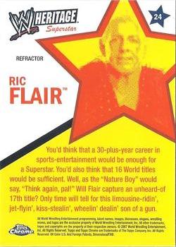 2007 Topps Chrome Heritage II WWE - Refractors #24 Ric Flair Back