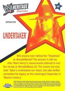 2007 Topps Chrome Heritage II WWE - Refractors #48 Undertaker Back
