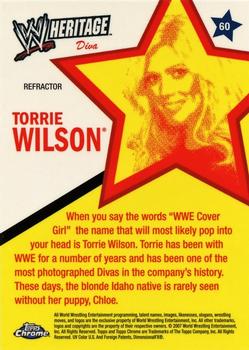2007 Topps Chrome Heritage II WWE - Refractors #60 Torrie Wilson Back