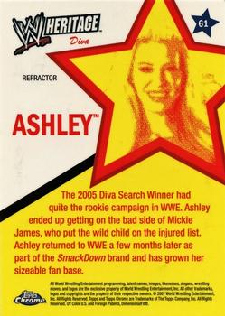 2007 Topps Chrome Heritage II WWE - Refractors #61 Ashley Back