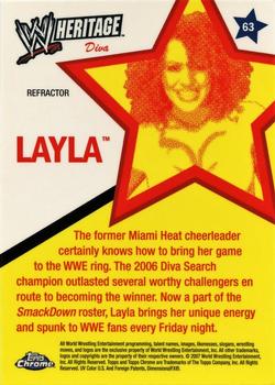 2007 Topps Chrome Heritage II WWE - Refractors #63 Layla El Back