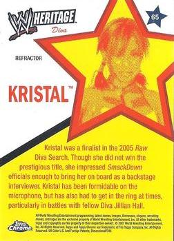 2007 Topps Chrome Heritage II WWE - Refractors #65 Kristal Back