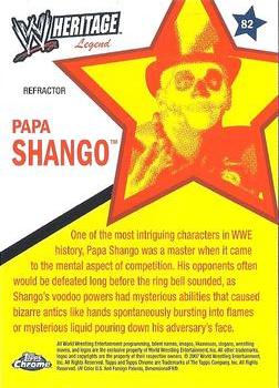 2007 Topps Chrome Heritage II WWE - Refractors #82 Papa Shango Back