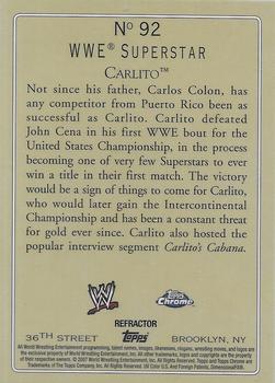 2007 Topps Chrome Heritage II WWE - Refractors #92 Carlito Back
