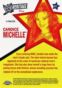 2007 Topps Chrome Heritage II WWE - X-Fractors #67 Candice Michelle Back