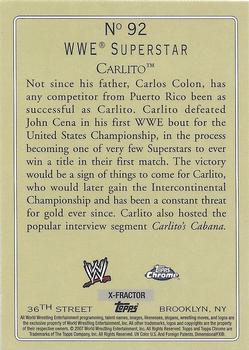 2007 Topps Chrome Heritage II WWE - X-Fractors #92 Carlito Back