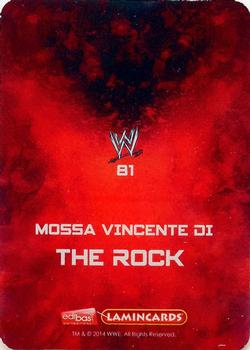 2014 Edibas WWE Lamincards #81 The Rock Back