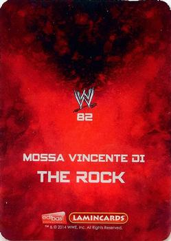 2014 Edibas WWE Lamincards #82 The Rock Back